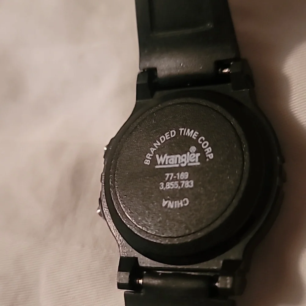 80's Vintage‎ Wrangler WATER RESIST Digital Watch Like A Swatch Works Great!
